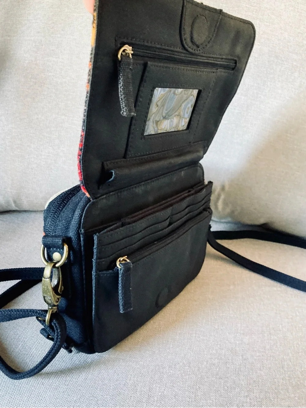 Pendleton Wool Southwest Aztec Crossbody Wallet Organizer Bag
